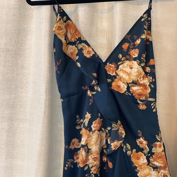 Floral navy blue dress, Small - Picture 7 of 7